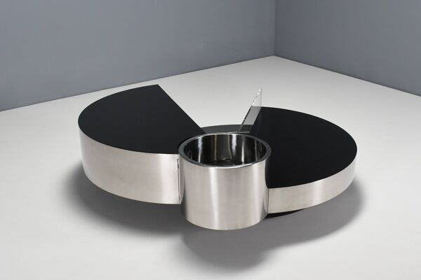 Rare table bar de Massimo Papiri pour Mario Sabot, Italie 1970