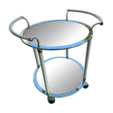 1960s glass and brass bar cart