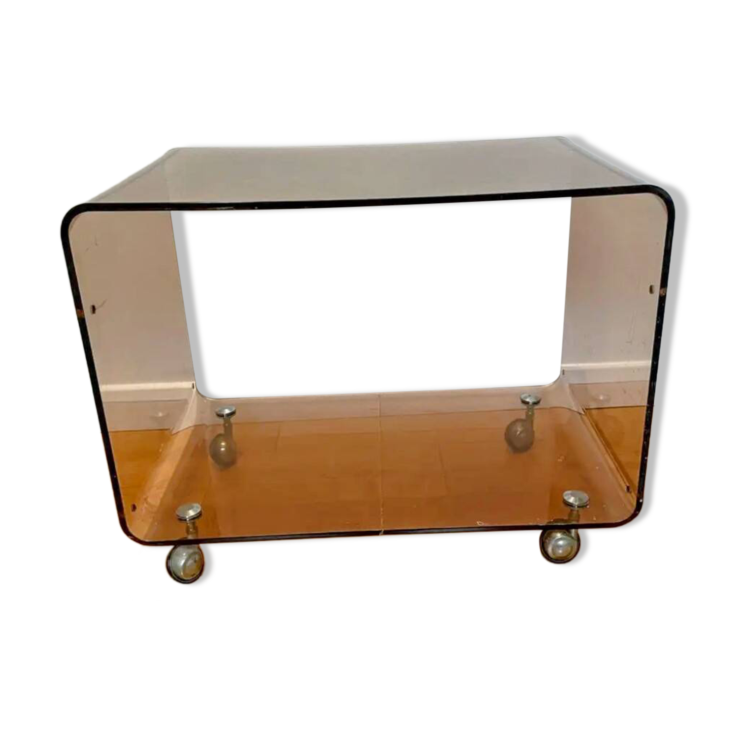 Large rolling coffee table by Michel Dumas for Roche Bobois 70s