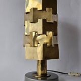 Rare Lubid Table Lamp in Brass from the Mid-Century, in the Style of Max Sauze, 1970s