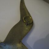 Ensemble de décoration murale 3 x mouette hirondelle oiseau laiton 80 / 90 s