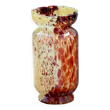 Vase en verre moucheté