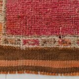 3x10 Faded Pink Handmade Orientel Runner, Decorative Hall Rug, 92x307Cm