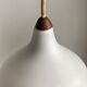 Opaline lamp and teak by Uno and Östen Kristiansson for Luxus