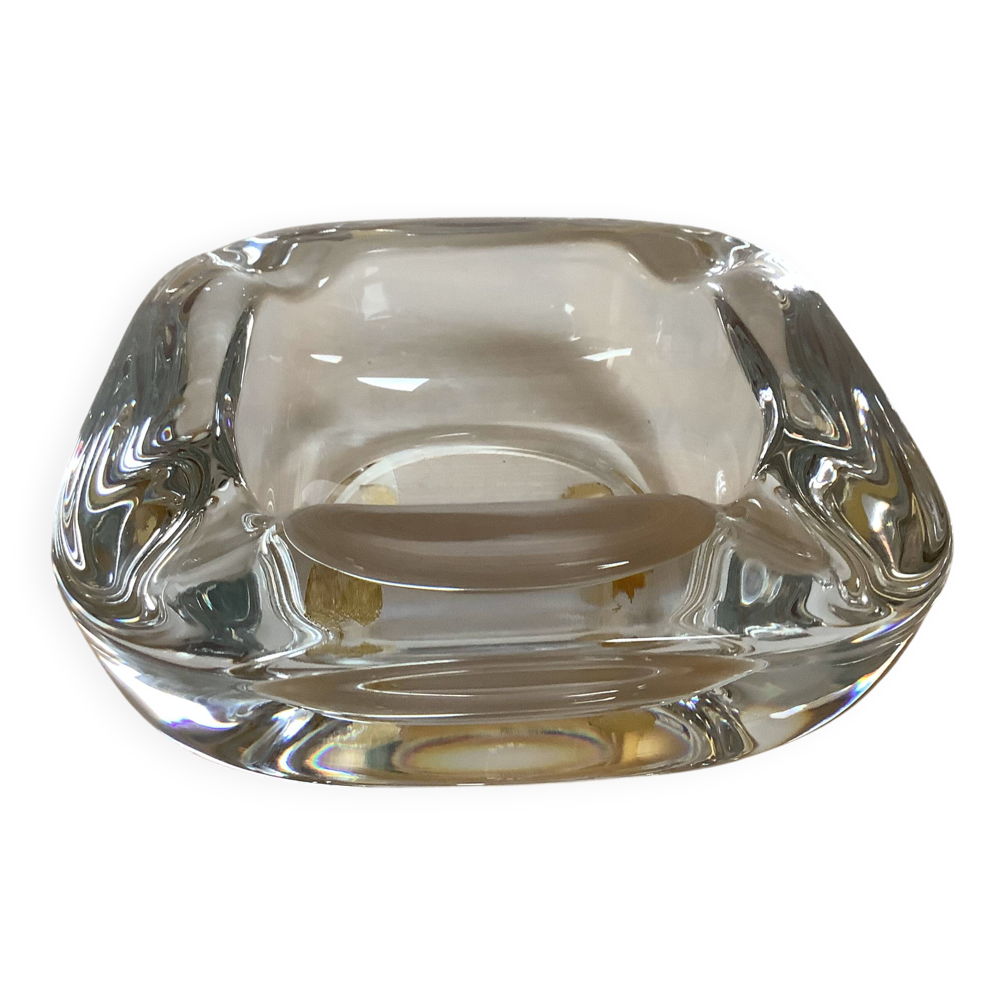Crystal ashtray pocket tray Vannes le Chatel