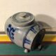 Lot 5 old blue sandstone 3 pots - carafe - vintage decoration tonneau
