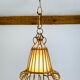 Vintage rattan pendant lamp 60s