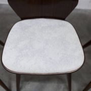 Set of 6 Baumann model 840 G2S chairs in varnished mahogany finish, 1963