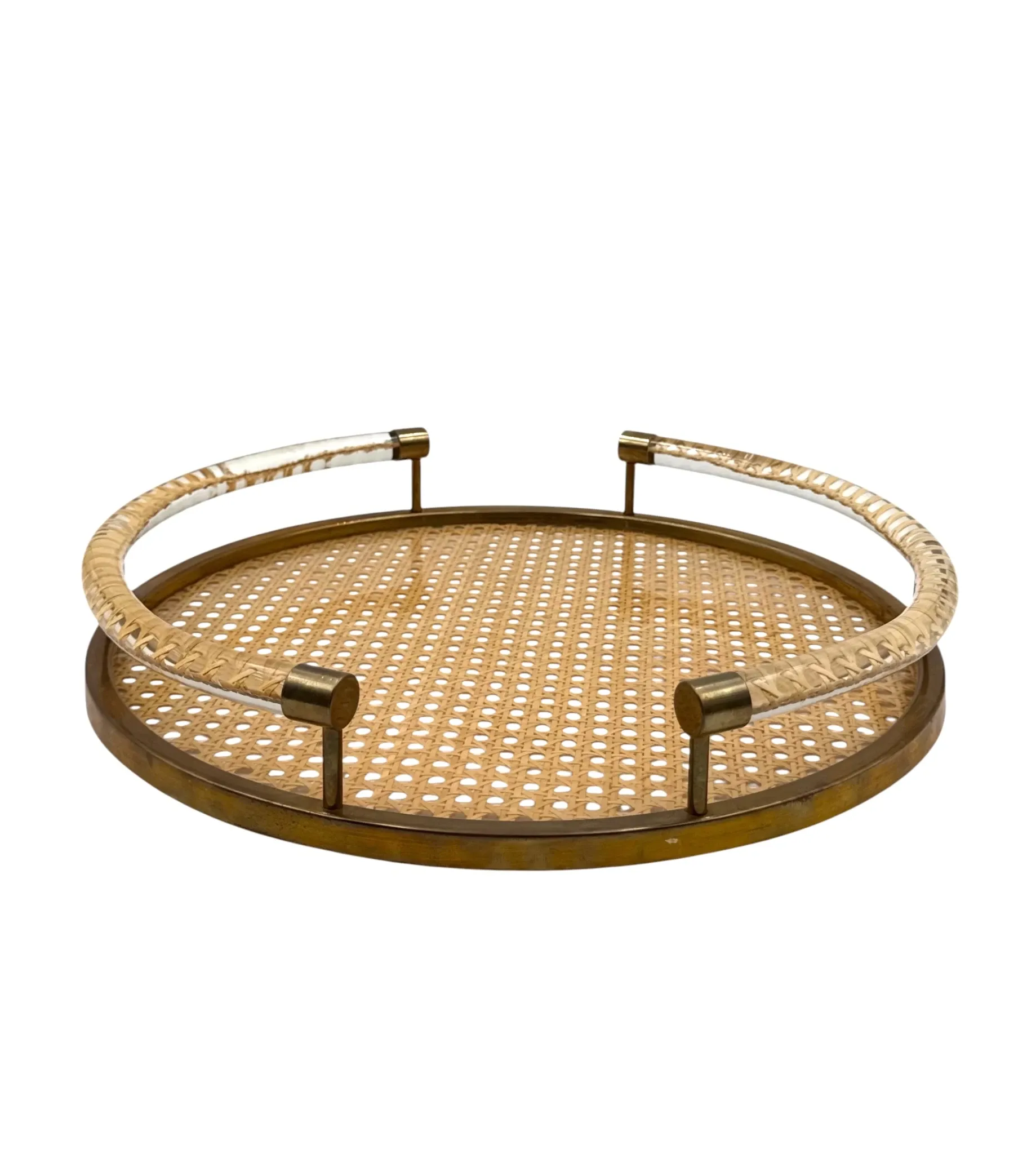 Hollywood regency luxury Vienna straw tray, Dior Home, France 1980