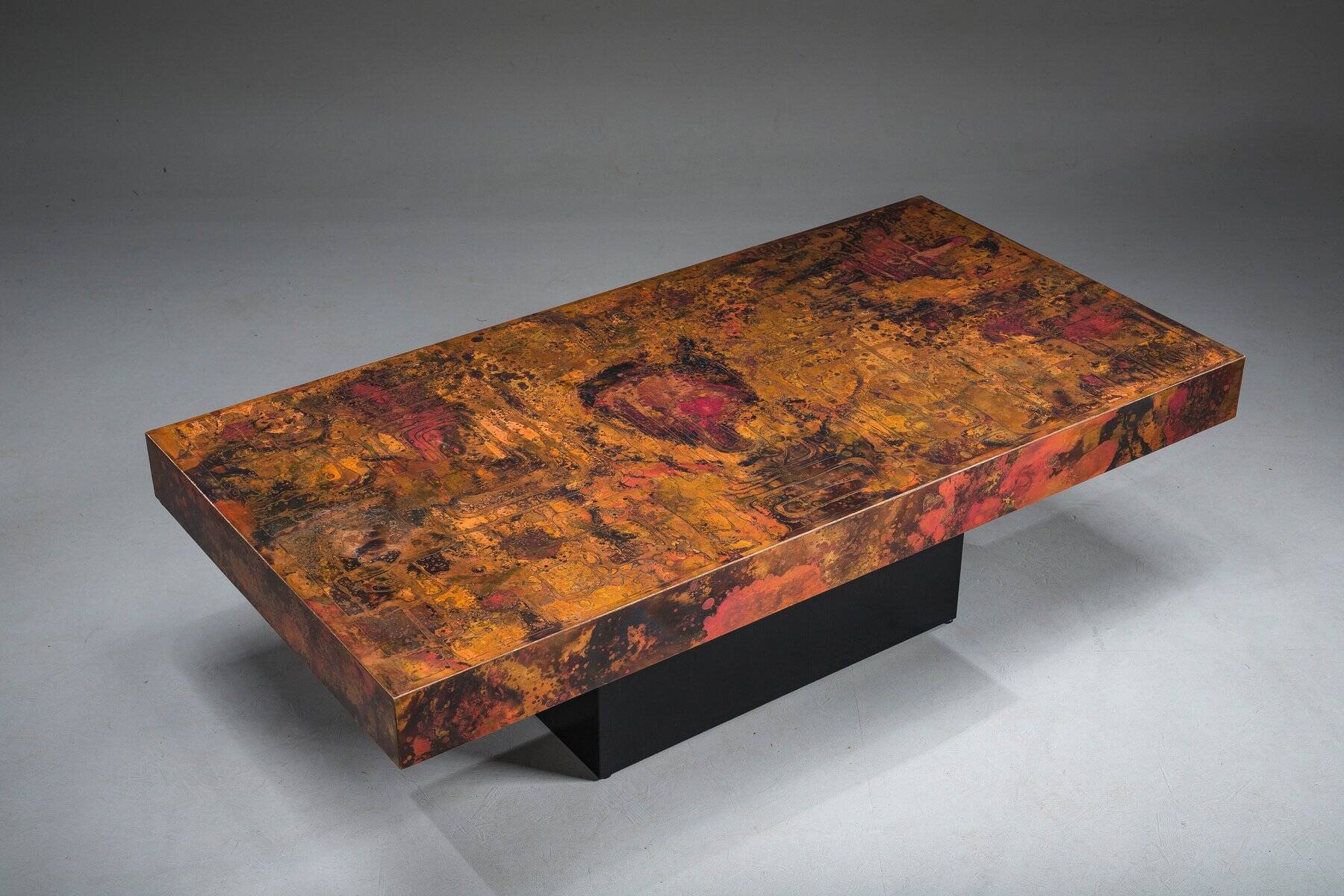 Vintage copper coffee table from Bernhard Rohne, 1970s