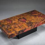 Vintage copper coffee table from Bernhard Rohne, 1970s