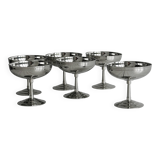 6 coupelles sur pied en inox Letang Remy