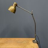 Industria rotterdam clamp lamp with brass shade