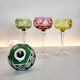 Box of 4 Val Saint Lambert "Berncastel" no. 204 Roemer glass – Belgium 1905