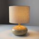 Ceramic table lamp in the style of Roger Capron with fern leaf Herbier motif, 1960s