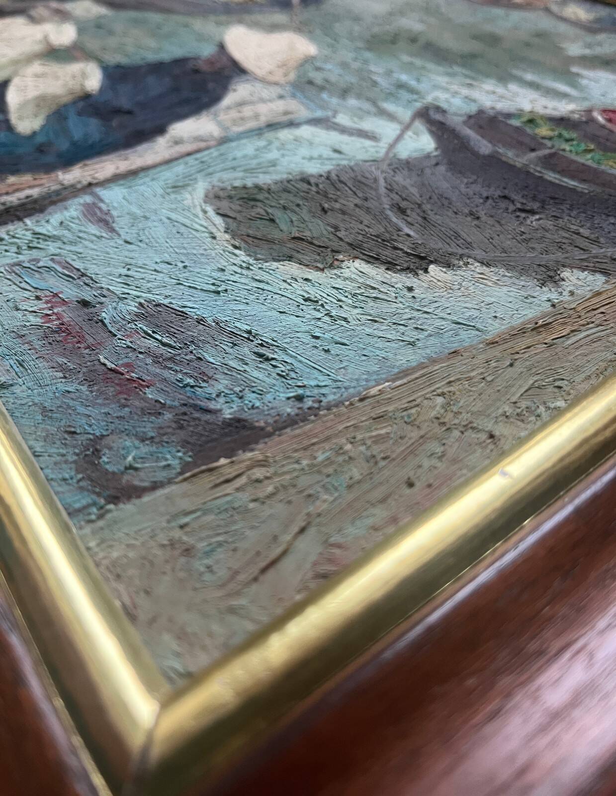 Tableau HSP "Paysage du Vietnam" signé J. Mamo 1984
