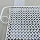 Mathieu Mategot perforated metal plateau, white clover, from the 1950s or 1960s.