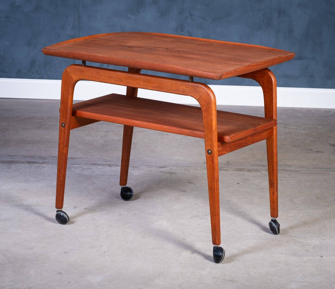 Teak Bar Cart by Arne Hovmand-Olsen for Mogens Kold, 1960s