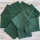 Set of 8 monogrammed fir green towels EH - 65x61cm - linen
