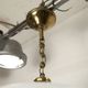 Lustre Italy 1960 striped glass and mid-century brass 1950