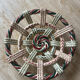 Hand-painted woven ceramic plate