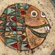 Wall ceramic "fish" – roland zobel, the cyclades 1970s