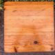 Square high stool in pine