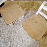 Vintage children's chair pair – White patinated wood