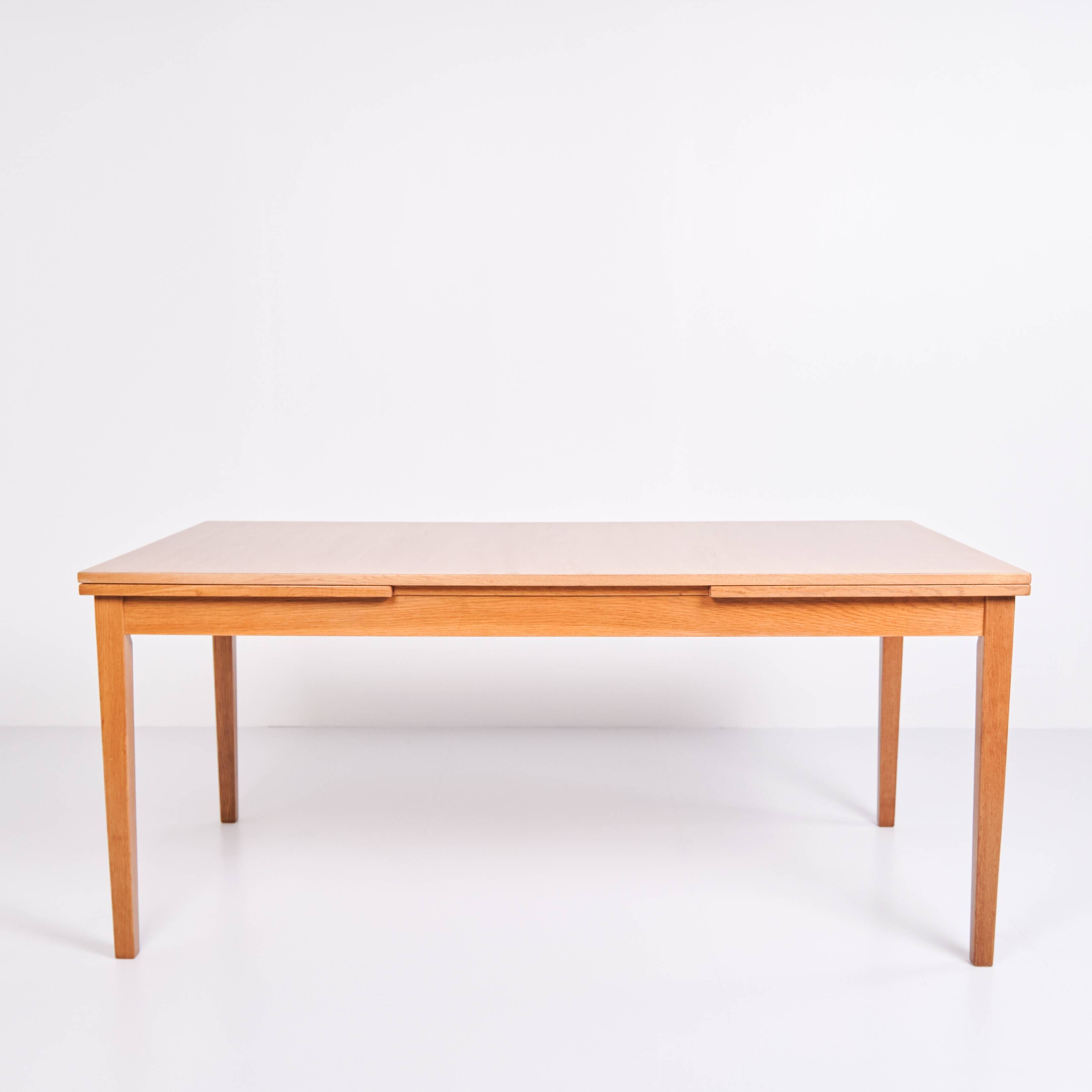 Dining table with extension - oak - Kai Winding - Slagelse Furniture Factory - 1960s