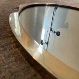Vintage oval mirror in solid brass