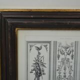 Room framed under glass "architecture and sculpture Louis XVI"