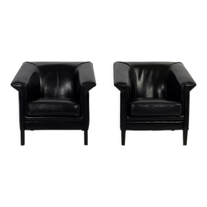 Ensemble de 2 fauteuils en cuir