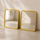 Pair of vintage yellow mirrors — 70s/80s