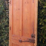 Porte d'entrée et son cadre imposte en verre translucide, début XXème