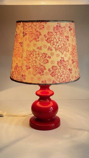 LAMPE Céramique Mûriers ANNEES 70