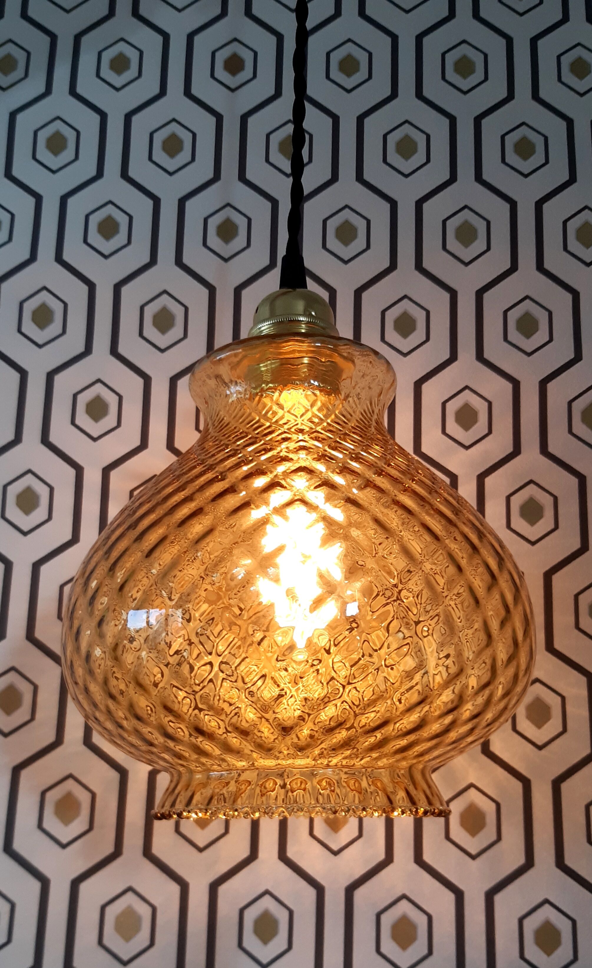 Golden vintage suspension