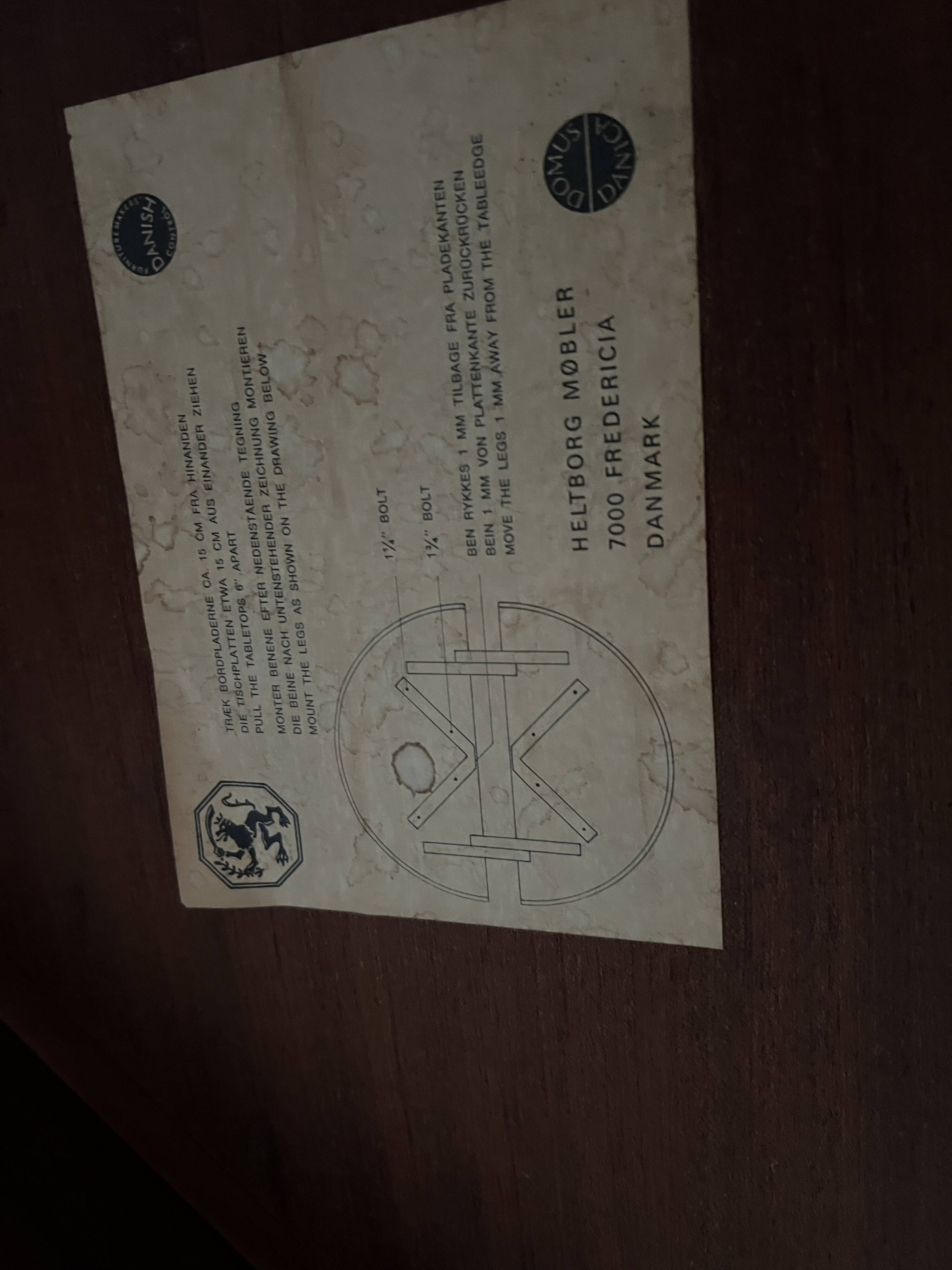 Scandinavian dining table in rosewood veneer "by John MORTENSEN"