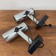 Pair of chrome wall lights/spotlights 80/90