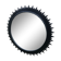 Vintage black metal sun mirror 1960