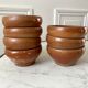 Set of 7 bowls in stoneware handmade 70s vintage