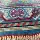 Tunisian carpet in turquoise wool and fuchsia 157x267cm