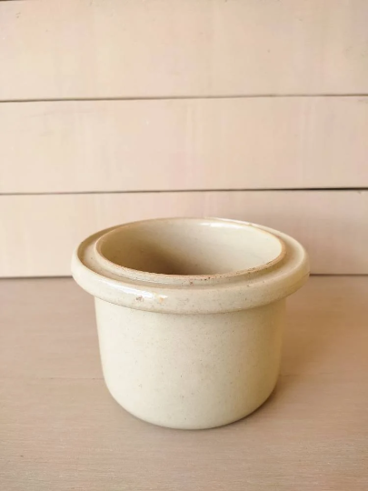 Vintage stoneware pot "La Ménagère".