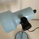 Vintage 1960 Veneta Lumi sky blue desk lamp - 30 cm
