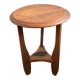 Art Deco, small, round oak side table. Amsterdamse school