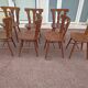 Lot 7 chaises de bistrot bois, année 70/80/90