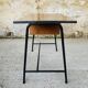Vintage metal and formica desk with 2 drawers, circa 60's