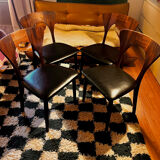 Set of 4 Scandinavian teak chairs