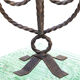 Vintage church brutalist hand forged iron candle holder