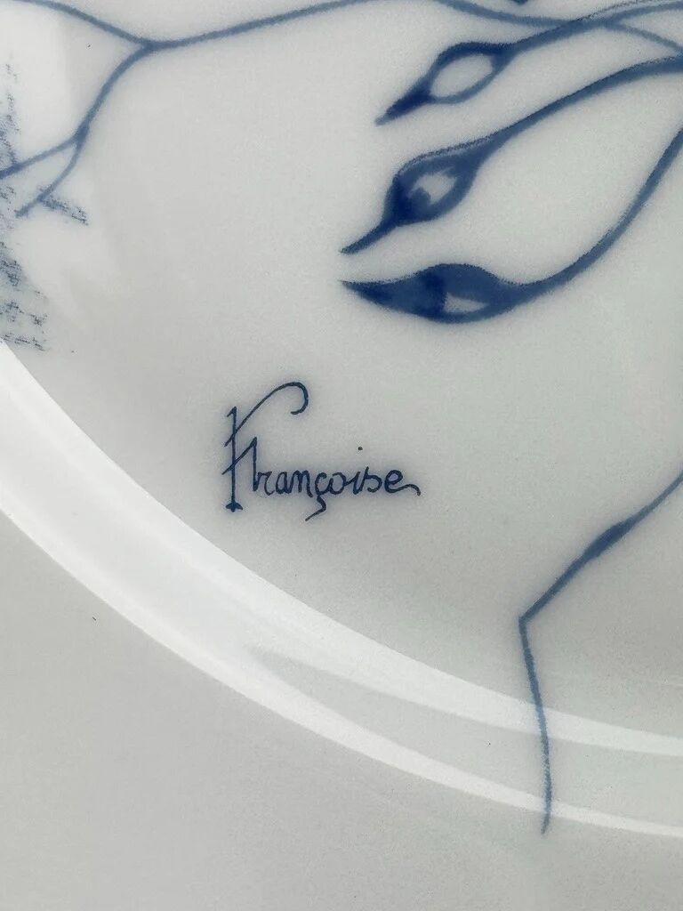 Service of 6 stylised fish dinner plates – Jammet Seignolles