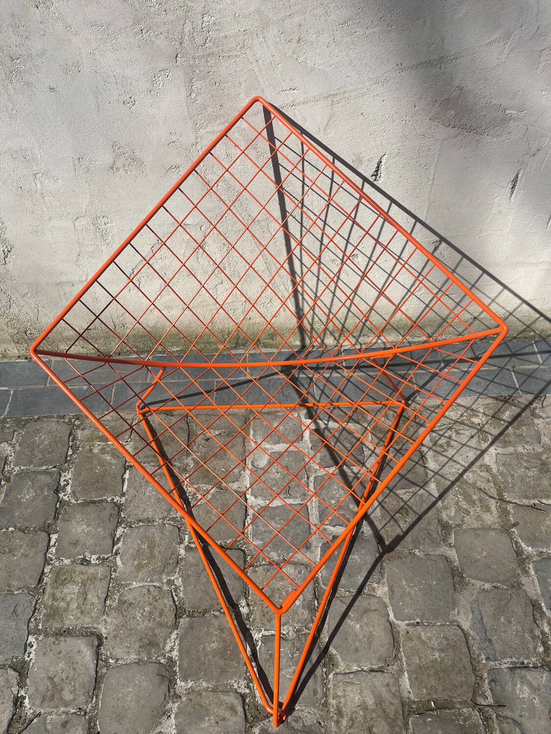 Fauteuil treillis orange